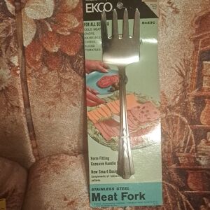 NWT Vintage EKCO Stainless Steel Meat Fork